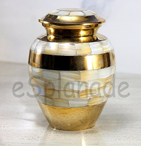 eSplanade Cremation Urn Memorial Container Jar Pot | Ceramic Urns | Brass Urns | Metal Urns | Burial Urns | Memorial Urns - Thumbnail 2