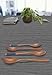 BLAST FIND 4 Piece Handcrafted Eating Utensils , Organic Bamboo Wooden Spoons set with Anti-Slip Handles & Non Abrasive Finis