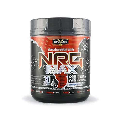 MAXLER NRG MAX, Blue Raspberry, 30 Servings
