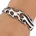 INBLUE Men's Stainless Steel Bracelet Bangle Cuff Silver Tone Hollow Openwork Tribal