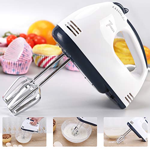 [Upgrade]Hand Held Mixer Electric Kitchen Whisk Portable Hand Mixer 7
