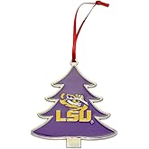 LSU Tigers Tree Shaped Metal Christmas Ornament