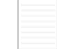 KANGXICHEN ZGMJ 100 Sheets/200 Pages 8.5x11 inch White Loose-Binder Paper, 100gsm, Lined Acid-Free Paper