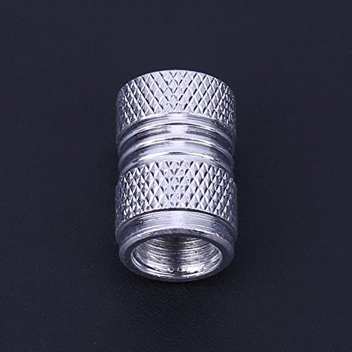 Domybest 4pcs Tire Stem Valve Caps Aluminum Car Tire Valve Wheel Air Port Dust Cover Stems Caps (Silver)