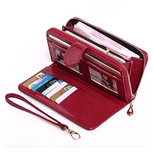 [- Wallet for Women, Coopay Ladies Purse Soft Leather Wallet Clutch Bag Phone Wallet for Samsung Hu