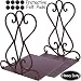 Anwenk Vintage Bookends Book Ends Bronze Heavy Duty Book Holders Long Base Luxury Art Retro Antique Style Holiday Gift, w/Felt Pads to Protect Bookshelf Bookcase, Bronze primary