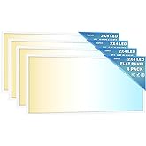 Sunco 4 Pack 2x4 LED Flat Panel Lights 3CCT Selectable, 30-50W, Dimmable | 6500LM, Selectable CCT 4000K/5000K/6000K, Selectable Wattage 30W/40W/50W, 0-10V, Office Lighting, Warehouse, Drop Ceiling