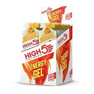HIGH5 Energy Gel Quick Release Energy On The Go from Natural Fruit Juice (20 x 40g Sachets) (Orange)