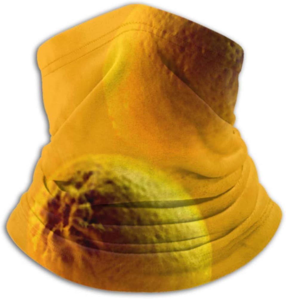 Fleece Neck Warmer ，multifunctional Rendering Lemon 3d
