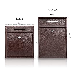 KYODOLED Steel Key Lock Mail Boxes Outdoor,Locking