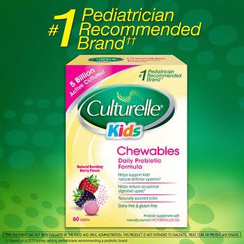 Culturelle kids chewables probiotic (berry flavor) pack of 1 ( 60…