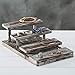 MyGift 4-Tier Rustic Torched Wood Sunglasses Display Stand