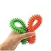 Silicone Spiky Sensory Toy Rings (4-Pack) Tactile Fidget Gadget - Quiet, Fidgeting and ADHD Support - Colorful, Stimulating Massage - Toddler, Youth Friendly Sensory Motor Aid