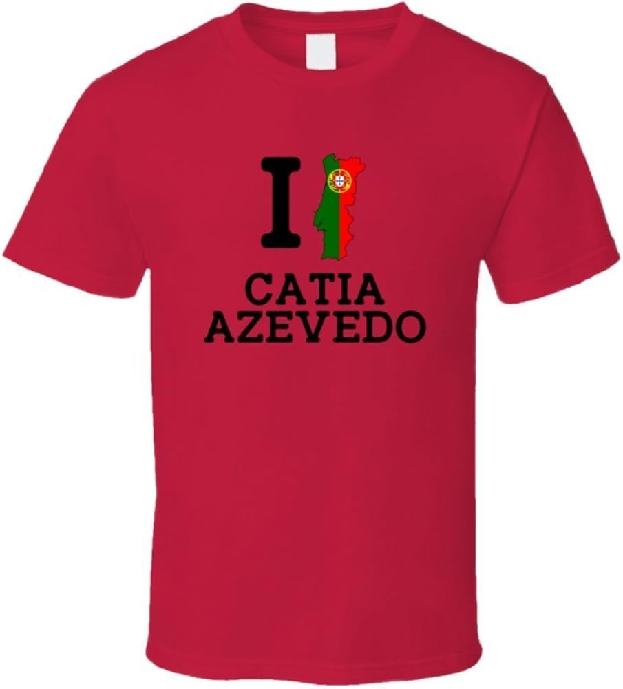I Love Catia Azevedo Portugal Track 400 M Olympics T Shirt Large Amazon Co Uk Clothing