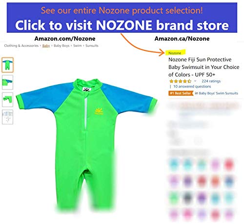 Nozone Fiji Sun Protective Baby Swimsuit in Aquatic/Blue, 18-24 Months - Thumbnail 3