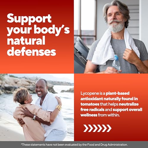 VitaUp Lycopene Supplements for Men – USA Made Prostate Supplements for Men with Natural Tomato Extract – Non-GMO Lycopene Supplement for Normal Prostate, Skin & Antioxidant Support – 120 Count