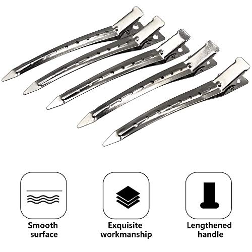 Hair Extension Kit,Sonku Pliers Pulling Hook Bead Device Tool Kit 200 Pcs Black Silicone Lined Micro Rings Beads 2 Pcs Combs 5 Pcs Silver Metal Alligator Hair Pins for Hair Styling Tools Accessory - Thumbnail 4