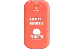 TOUCHFEEL Power Mist Hand Sanitizer Spray, Scented Hydrating Hand Sanitizers Travel Size Refillable, Pocket Portable 1-Pack (Sunset over Grapefruits) 0.93Fl Oz 460-Sprays Each