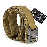 Aiduy Tactical Heavy Duty Waist Belt Shooters Belt with Cobra Buckle 1.5'' inch (Coyote Brown, Medium)
