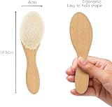 Naroa Natural Baby Hair Brush Soft Goat Bristles Wood Handle Newborn Child view 6