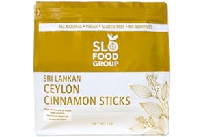 Slofoodgroup -Ceylon Cinnamon Sticks - 1 Lb - Pure Ceylon Cinnamon Quills -5 Inch Cut Cinnamon Spice from Sri Lanka, True Cinnamon - Cinnamomum Verum