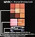 NYX Professional Makeup Bronze Smokey Look Kit, 9 Eyeshadows 2 lip colors, applicator/mirror