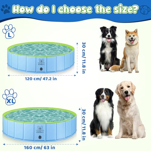 Dog Pool Foldable, Non-Slip Pet Bathtub, Portable Bathtub for Children Swimming Pool for Pets Dogs Ball Pool for Baby Boy Round Pool - Green
