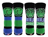 Marvel Hulk Athletic Crew Cushion Socks 2 Pair Pack Multi-color