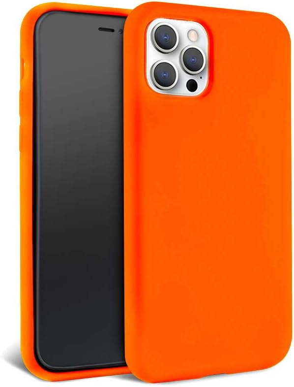FELONY CASE - iPhone 12 Pro Max Case - Neon Orange Pink Phone Cover | Liquid Silicone with Anti-Scratch Microfiber Lining, 360° Shockproof Protective Case for Apple iPhone 12 Pro Max