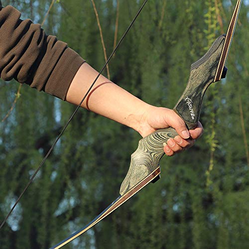image for Huntingdoor Archery Recurve Bow Takedown Bow 60inch Longbow for Right 