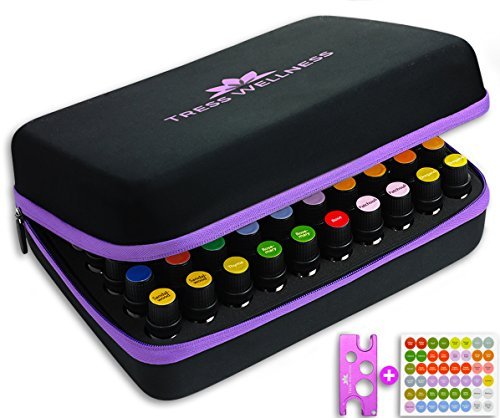 Essential Oil Storage for 70 Bottles + Stickers & Bottle Opener - Holds Young Living & Doterra Containers - Fits 10 & 15 ml best essential oil kits Essential Oil Storage for 70 Bottles + Stickers & Bottle Opener - Holds Young Living & Doterra Containers - Fits 10 & 15 ml best essential oil kits