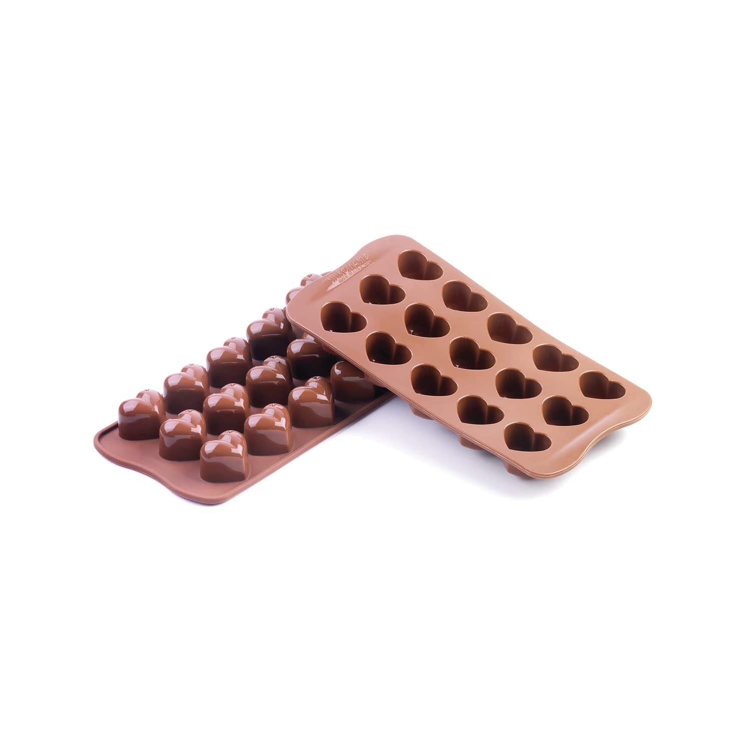 Silikomart Mon Amour Chocolate Mould, Herz, Brown