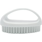 GKETN Nail Brush for Cleaning Fingernails Stiff Nylon Bristles Scrub Hand | Heavy Duty Firm Bristles Scrub Clean Brushes for Mechanics Gardeners, White and Large Size, Easy to Use, 1PC