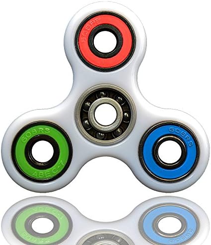 Spinner Fidget Toy โ Anti-Anxiety Tri-spinner for Fidgeters that Helps You Focus and Increase Productivity โ Also Works for ADD and ADHD (R.G.B.)