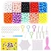 ANTOGOO Fuse Water Beads Kit, 10 Colors 1100 Water Spray Perler Beads Art Crafts Toys for Kids