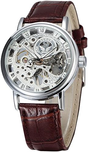Buyterest ALPS Classic Men's Skeleton Mechanical Hand Winding Business Leather StrapWristWatch