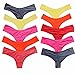 CFR Sexy Womens Ruched Butt Bikini Bottom V Cheeky T-Back Ladies Swimsuit Black,S