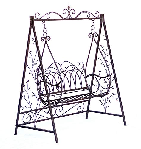 GXK Metall Antik Vintage Schmiedeeisen Gartenschaukel Garten – Bild 3