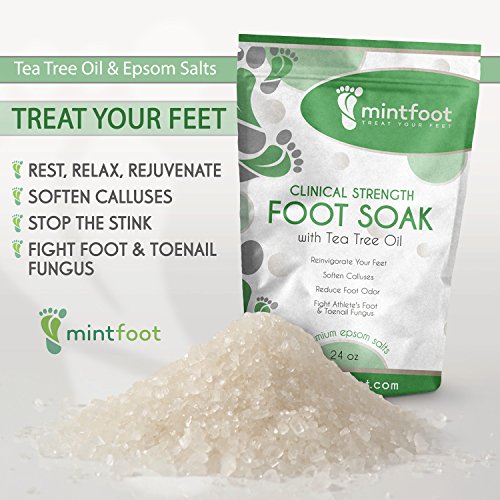 Mintfoot 24oz Clinical Strength Foot Soak with Tea Tree Oil & Epsom