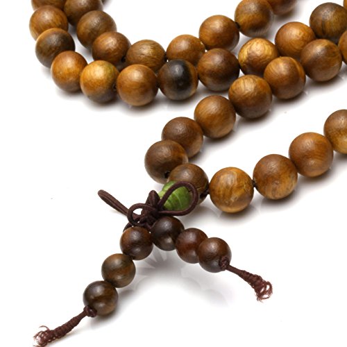 Milakoo 8mm Mala Beads 108 Link Wrist Bracelet/Necklace for Prayer Buddha Meditation Tibetan