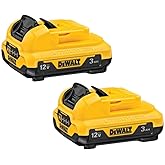 DEWALT 12V MAX 3.0AH Lithium Ion Battery 2 Pack (DCB124-2)(Not Compatible with 20V Tools)