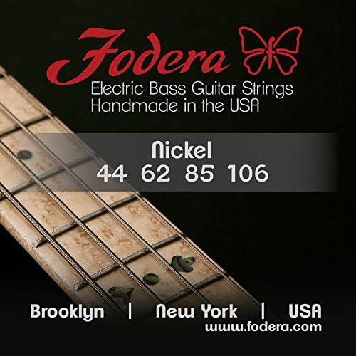 Fodera Electric Bass Guitar Strings, Roundwound 4-String Nickel - 44106