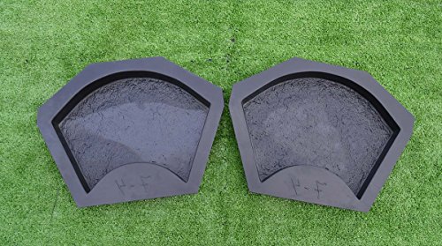 Sold 2pcs PLASTIK MOLDS Stone Border Flower Garden Garden Decor Edging S38