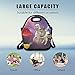 Funny Sloth Riding Llama Cut Fruit Lunch Bags Insulated Travel Picnic Lunchbox Tote Handbag With Shoulder Strap For Women Teens Girls Adults