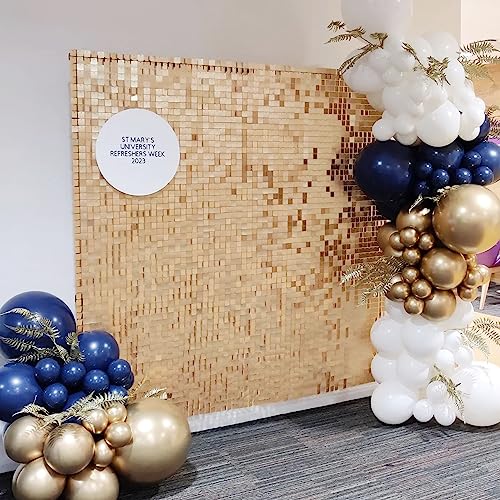 COKAOBE Navy Blue Gold Balloon Garland Arch Kit, 124pcs Royal Blue