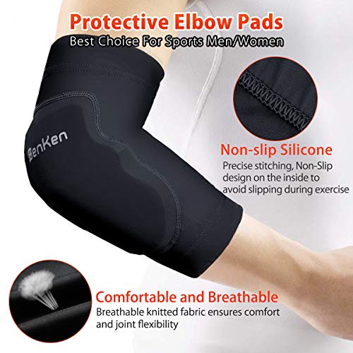 image for BenKen Elbow Brace Adjustable Elbow Support Compression Sleeves for Te