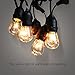 52FT Incandescent Outdoor String Lights UL Listed Commercial Quality Edison Patio Cafe Lights with 30 Incandescent Bulbs, Decorative Patio Porch Beer Garden Backyard Decor Market Lights 24 Sockets