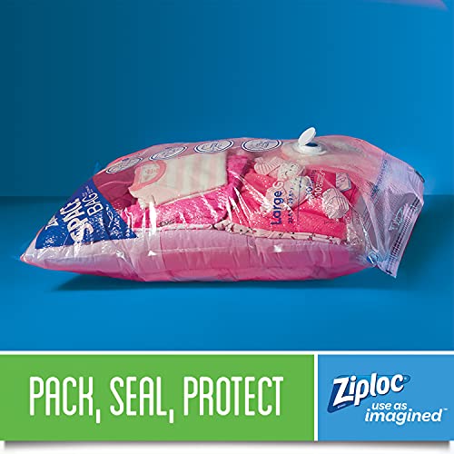Ziploc Space Bag Clothes Vacuum Sealer Storage Bags for Home and Closet