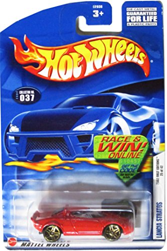 Hot Wheels 2002 1:64 Scale Red Lancia Stratos Die Cast Car #037