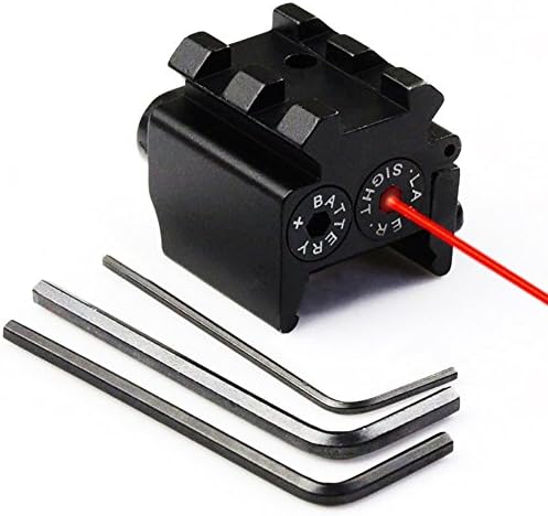 Wenxy Mini Red Dot Laser Sight, Adjustable Compact with Detachable Picatinny 20mm Rail for Pistol Air-gun Rifle Hunting Accessious Handguns